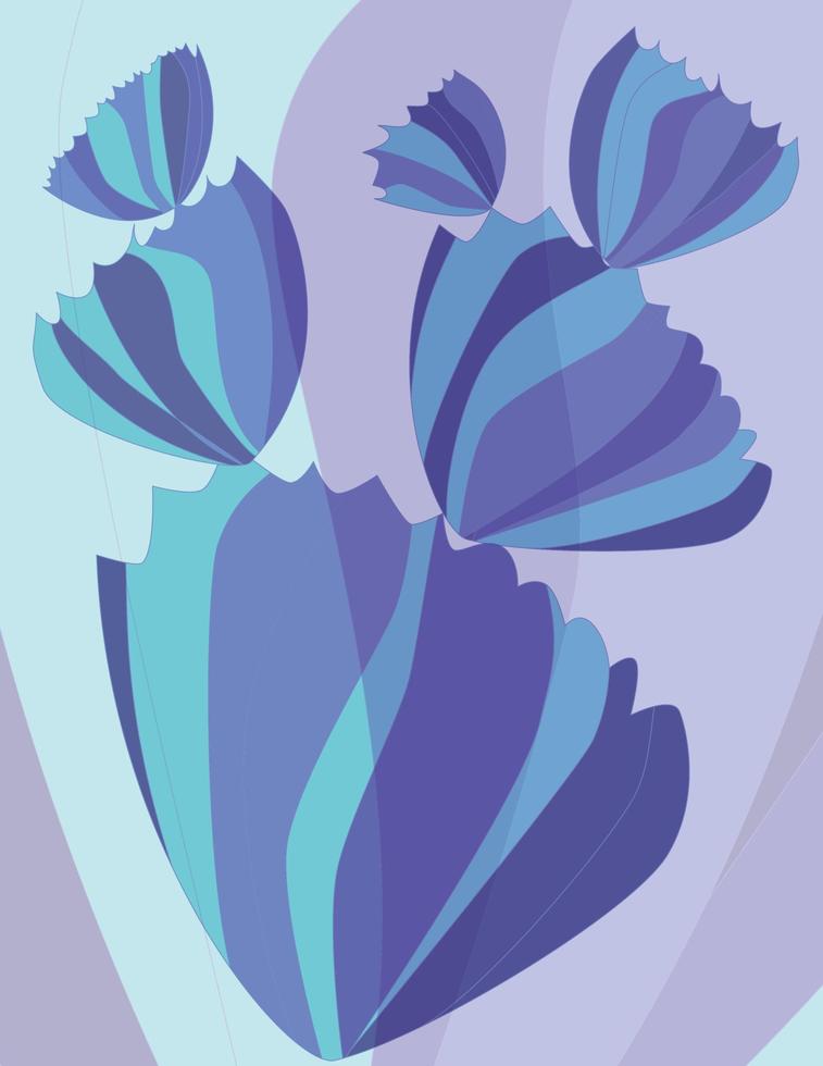 Underwater blue plants vector