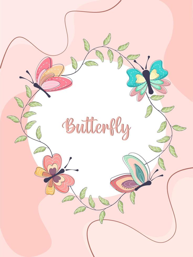 butterfly cards background vector