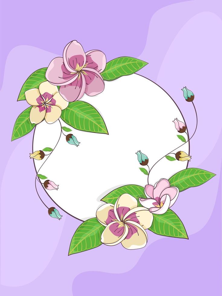 Plumeria flower 1 vector
