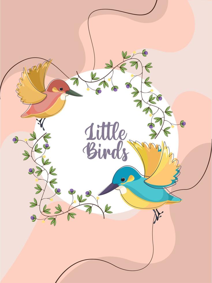 Little Birds cards vector