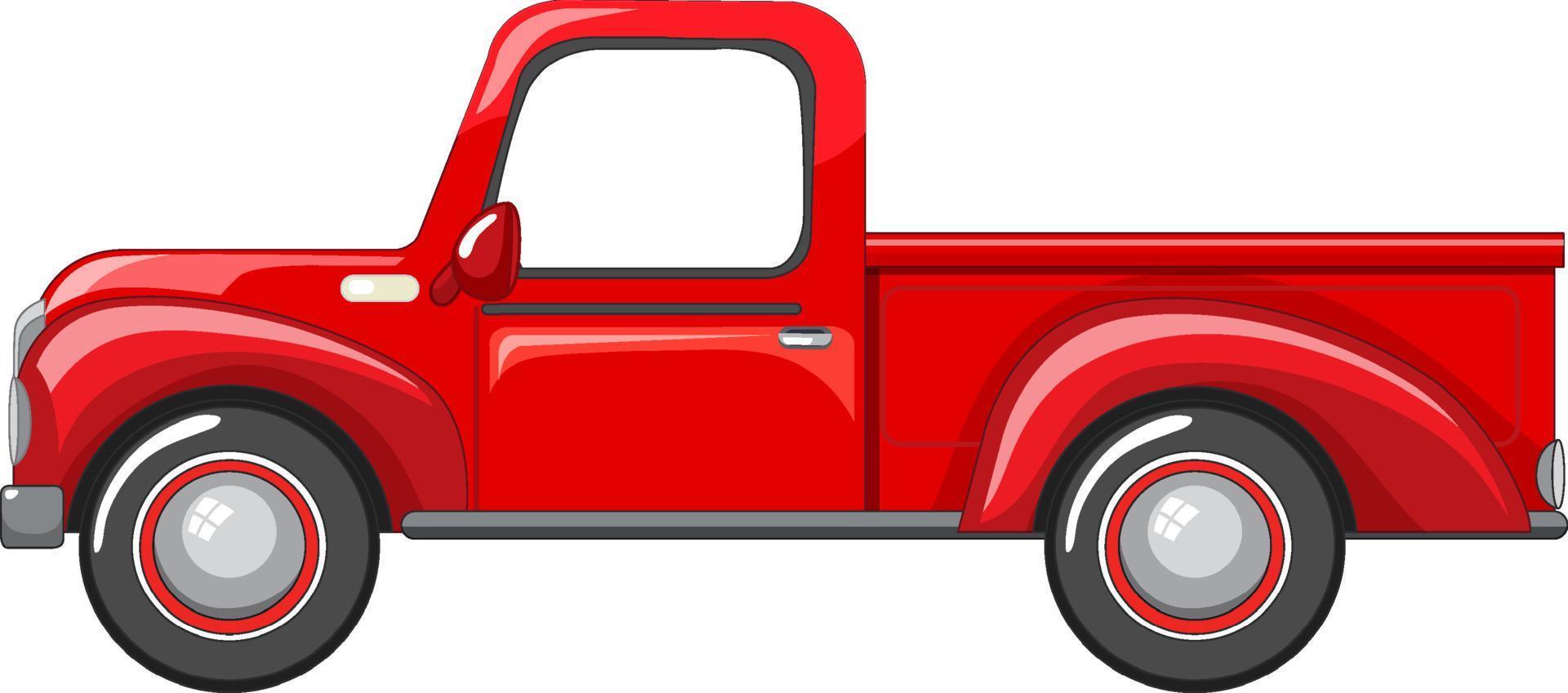 Old red truck on white background 7092767 Vector Art at Vecteezy