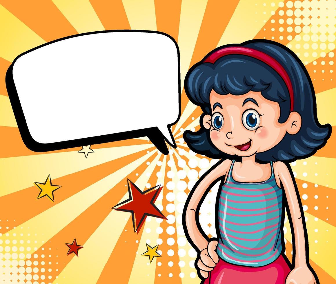 Empty bubble and facial expression retro comic banner design vector