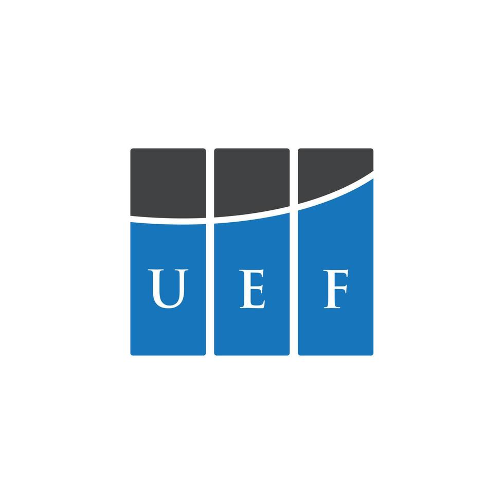 diseño del logotipo de la letra uef sobre fondo blanco. Concepto de logotipo de letra de iniciales creativas uef. diseño de letras uef. vector