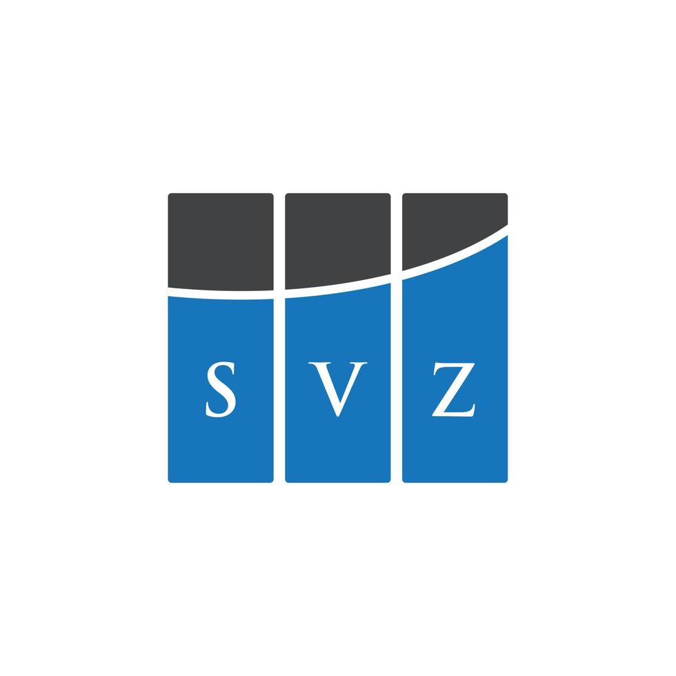 diseño del logotipo de la letra svz sobre fondo blanco. concepto de logotipo de letra de iniciales creativas svz. diseño de letras svz. vector