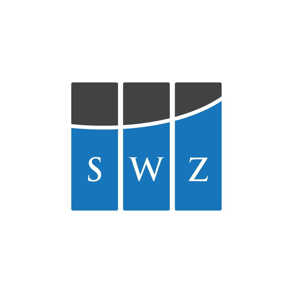 diseño de logotipo de letra swz sobre fondo blanco. concepto de logotipo de letra de iniciales creativas swz. diseño de letras swz. vector