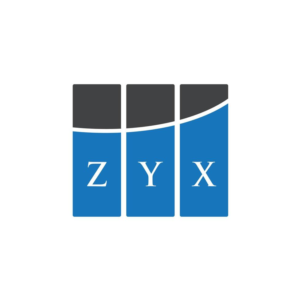 PrintZYX letter logo design on white background. ZYX creative initials letter logo concept. ZYX letter design. vector