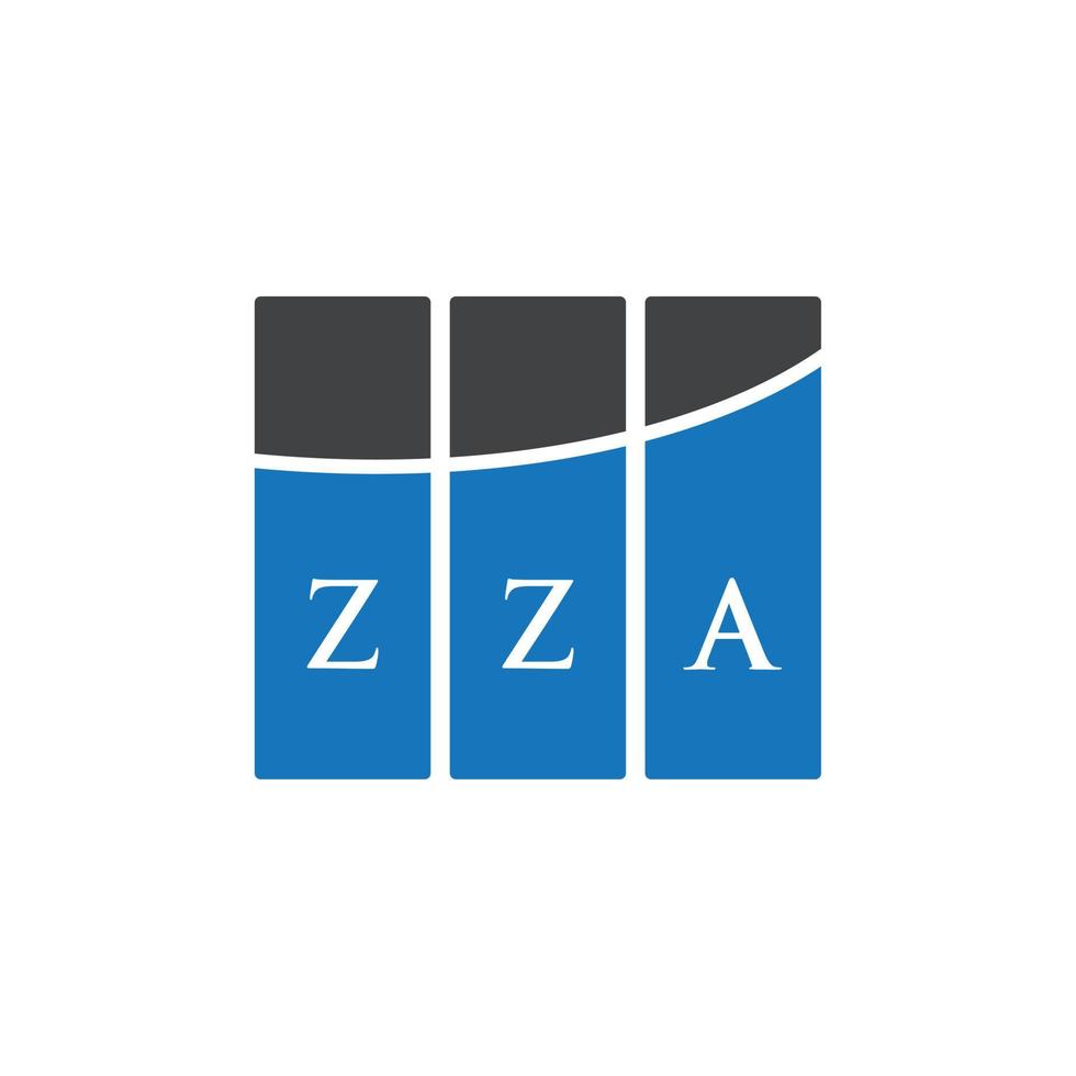 ZZA letter logo design on white background. ZZA creative initials letter logo concept. ZZA letter design. vector