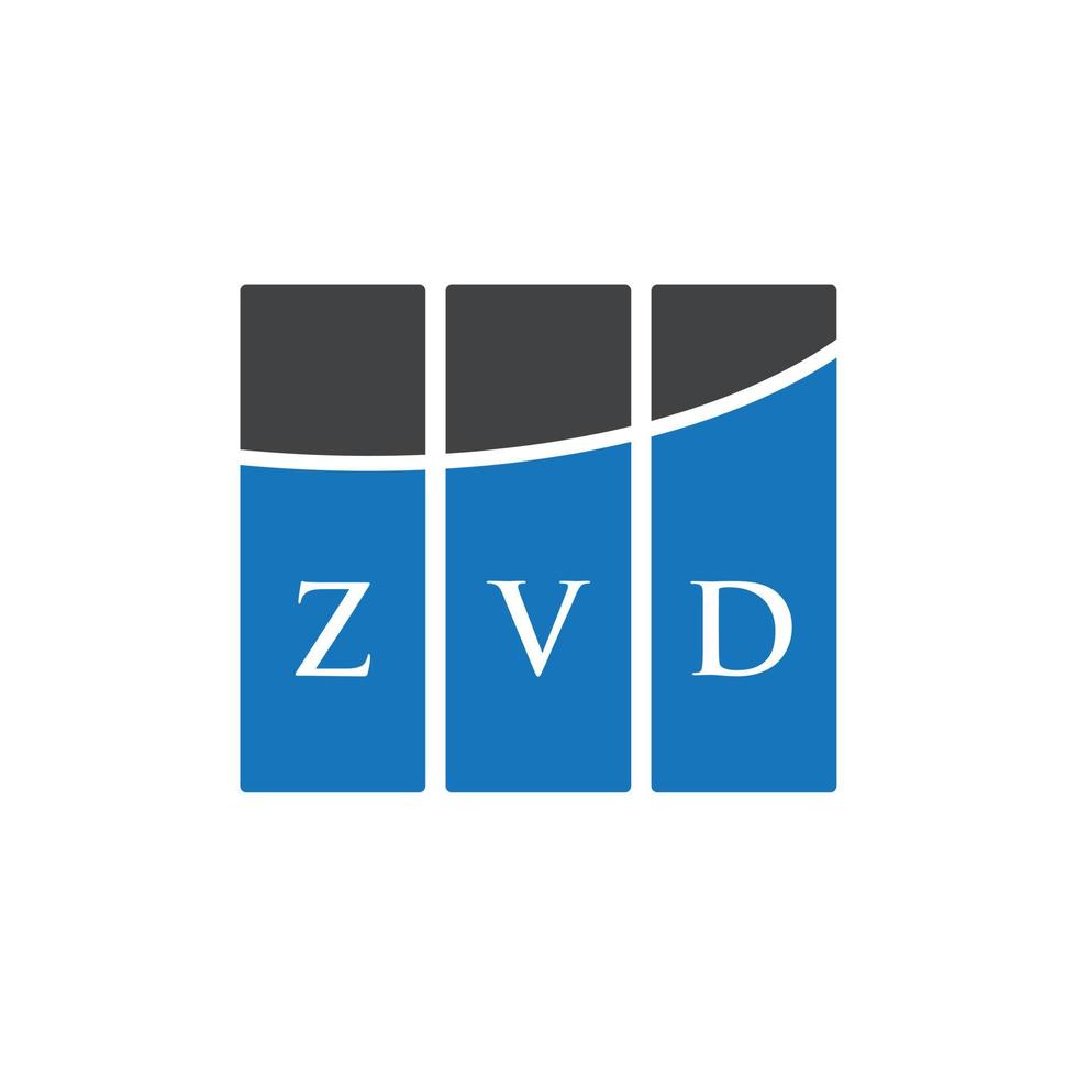 diseño de logotipo de letra zvd sobre fondo blanco. concepto de logotipo de letra inicial creativa zvd. diseño de letras zvd. vector