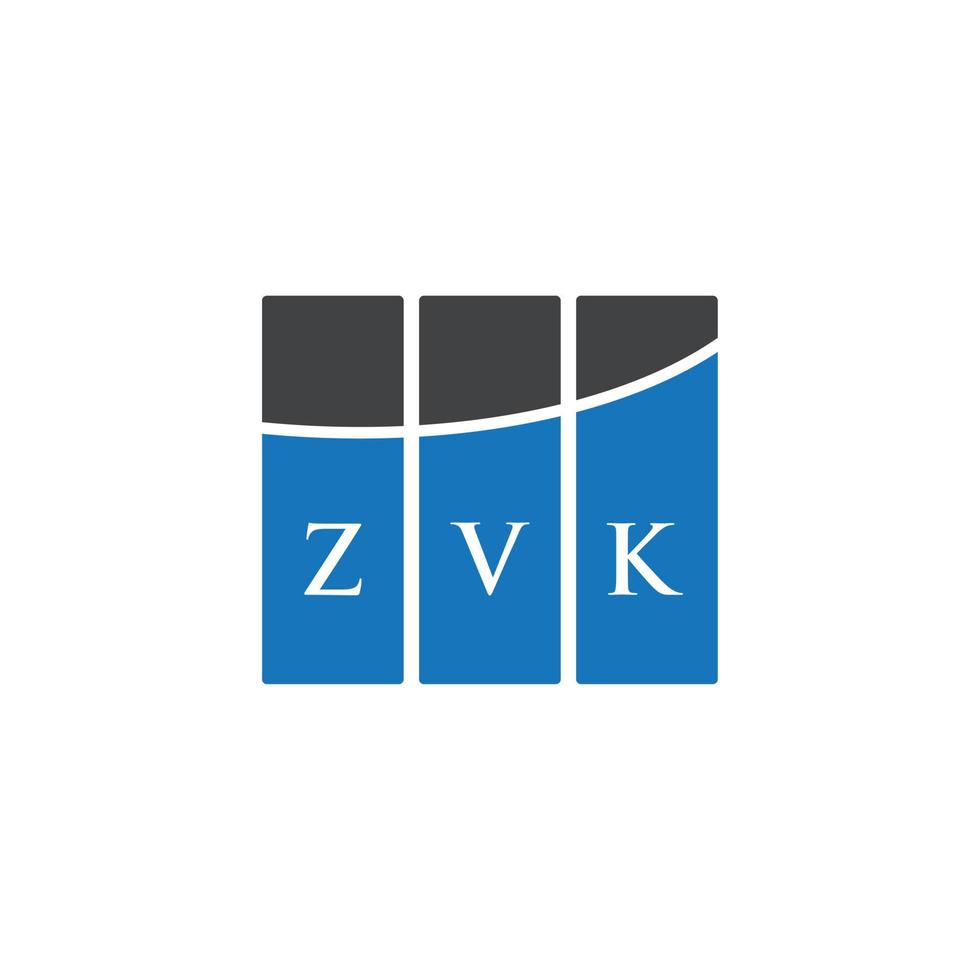 diseño de logotipo de letra zvk sobre fondo blanco. concepto de logotipo de letra inicial creativa zvk. diseño de letras zvk. vector