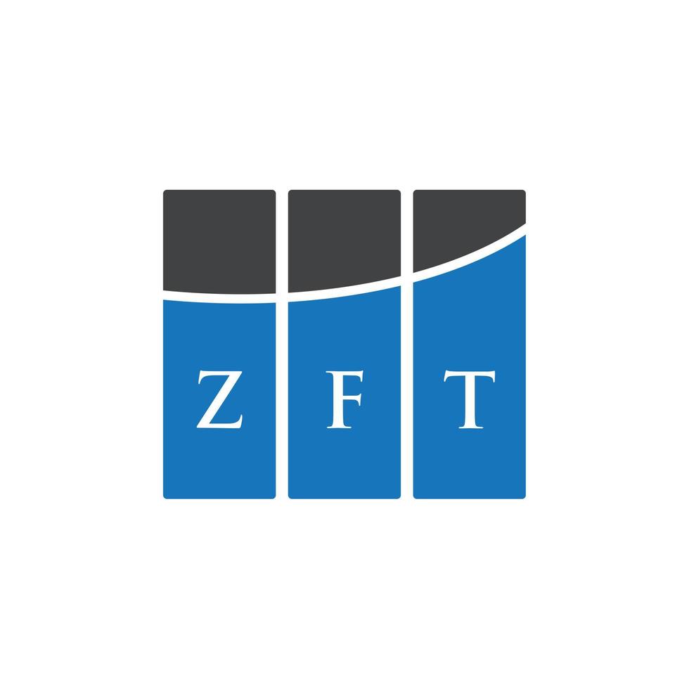 ZFT letter logo design on white background. ZFT creative initials letter logo concept. ZFT letter design. vector