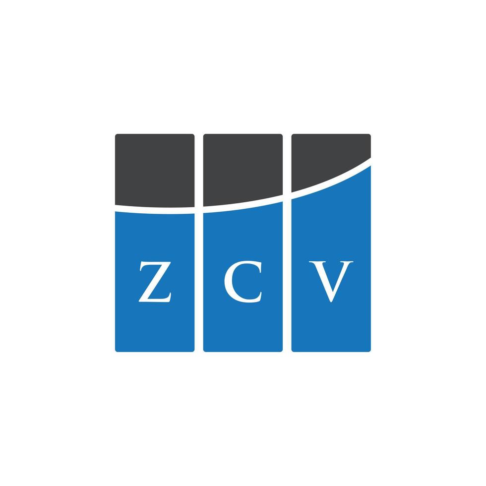 diseño de logotipo de letra zcv sobre fondo blanco. concepto de logotipo de letra de iniciales creativas zcv. diseño de letras zcv. vector