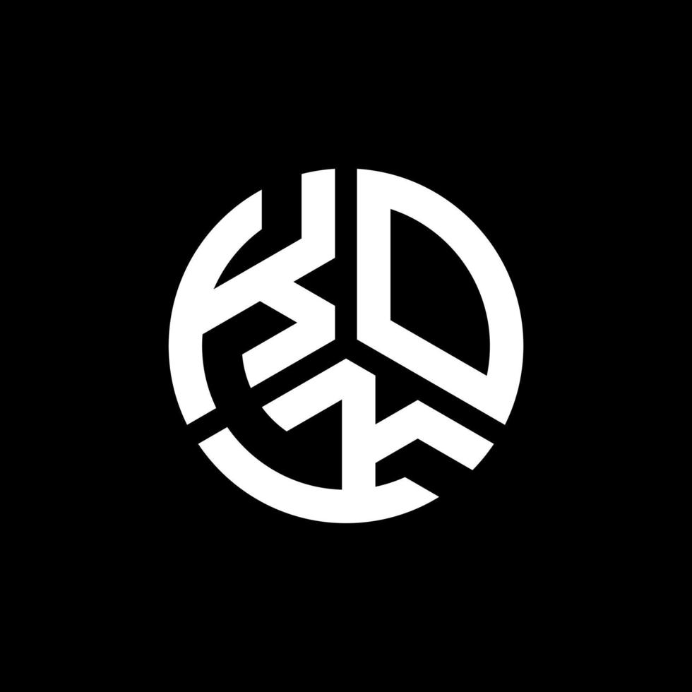 diseño del logotipo de la letra kok sobre fondo blanco. concepto de logotipo de letra inicial creativa kok. diseño de letras kok. vector