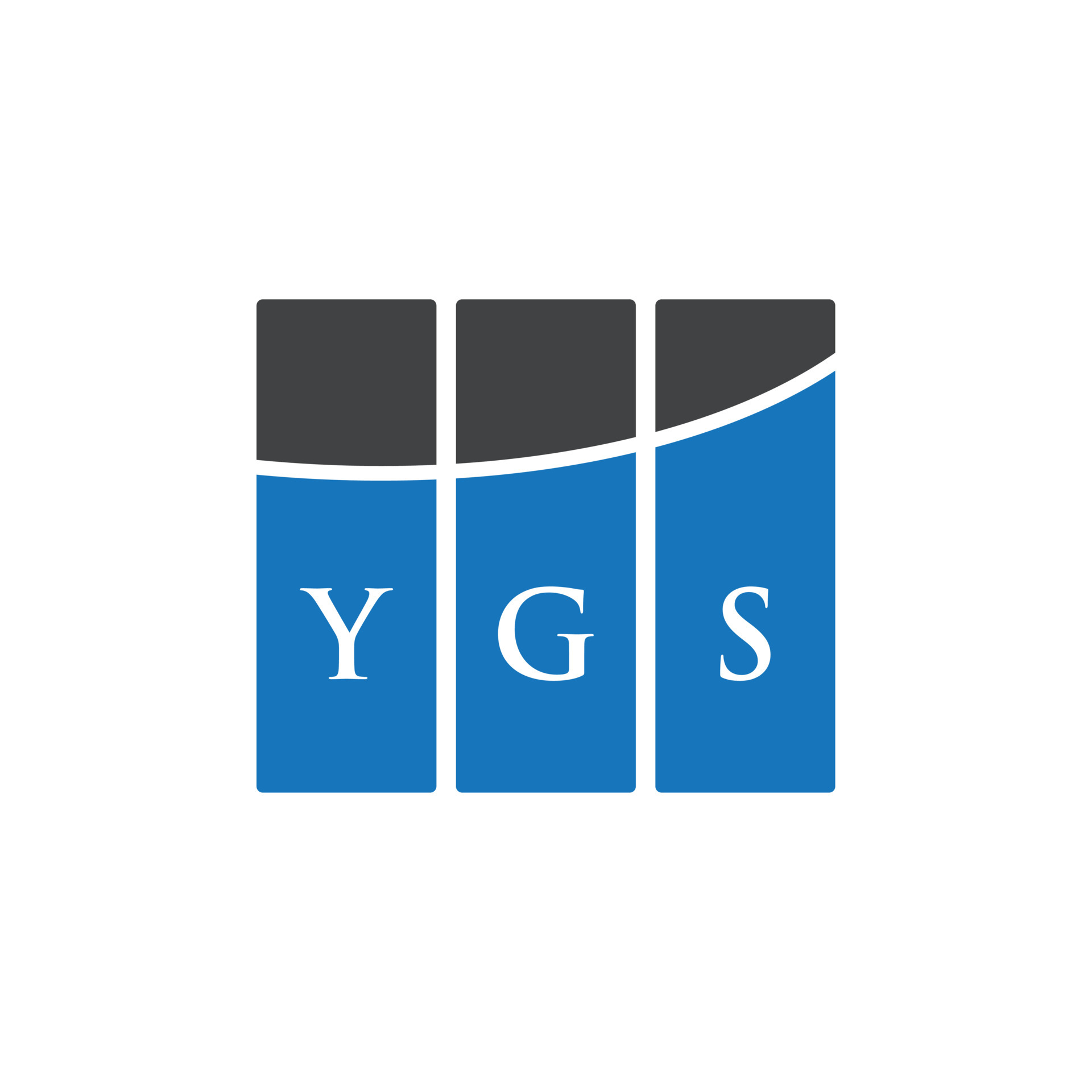 YGS letter logo design on white background. YGS creative initials