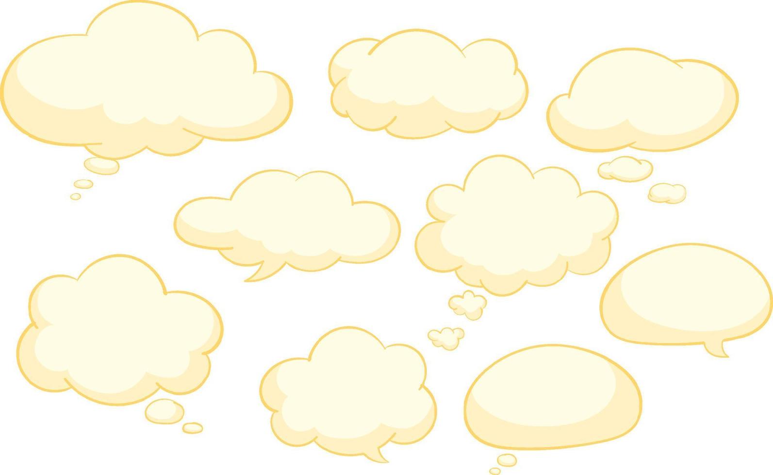 Speech bubble templates on white background vector