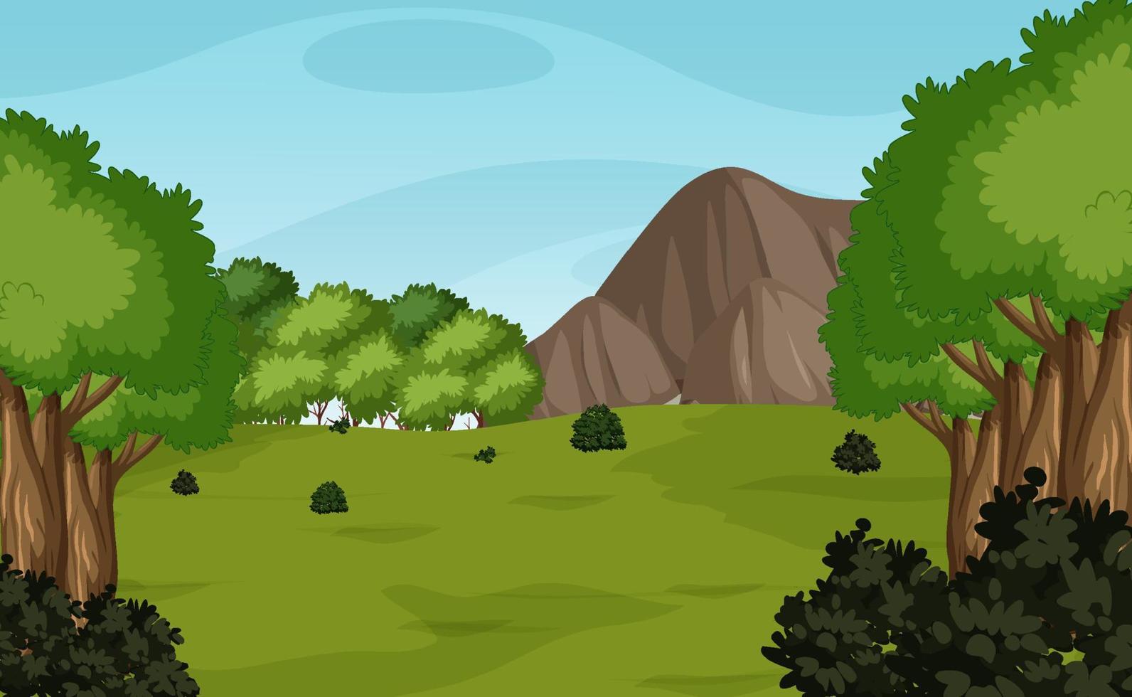 Nature scene with trees and fields vector