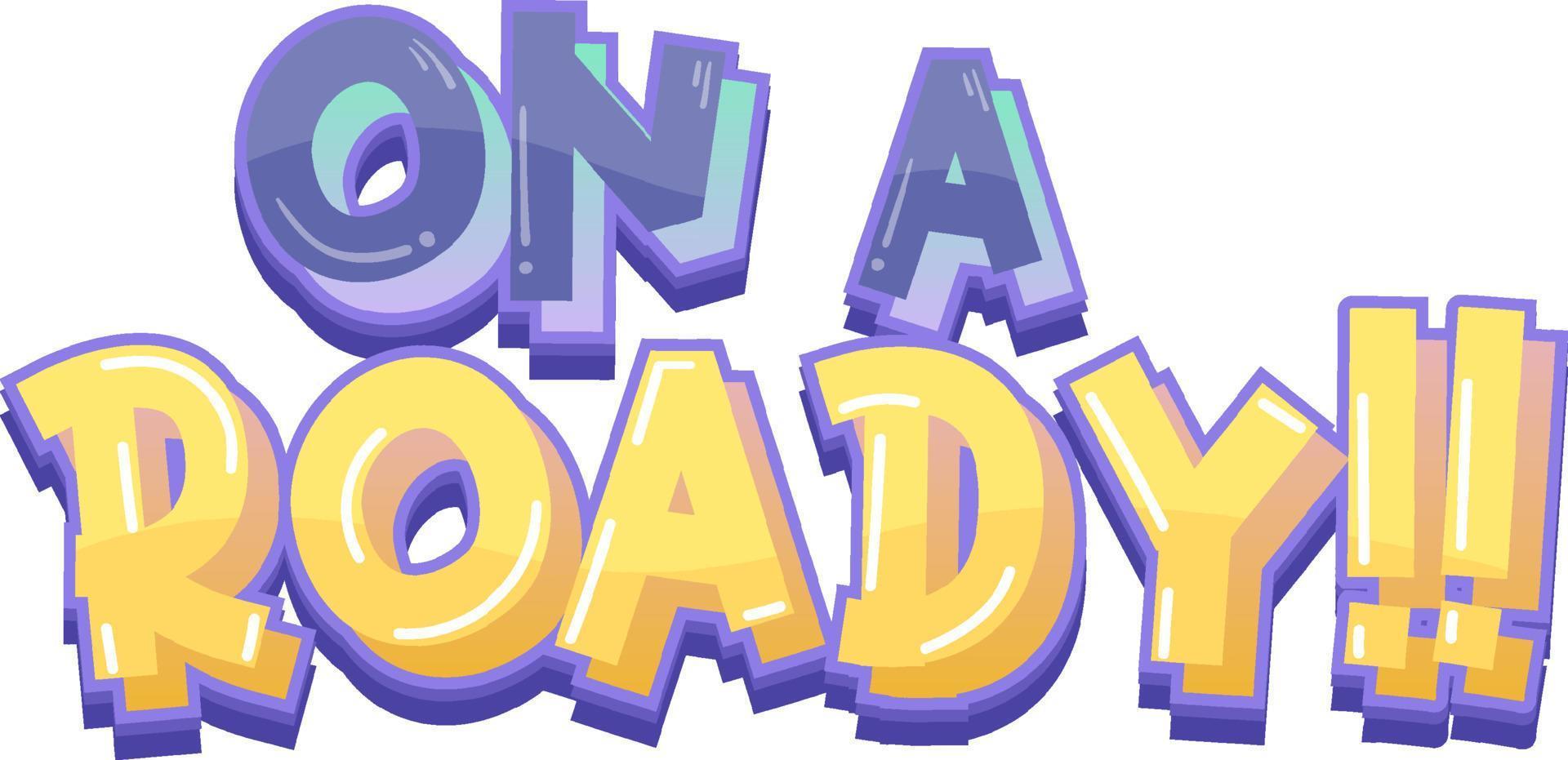 One a roady typography logo vector