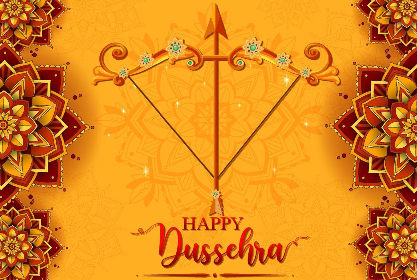 Happy Dussehra festival poster design vector