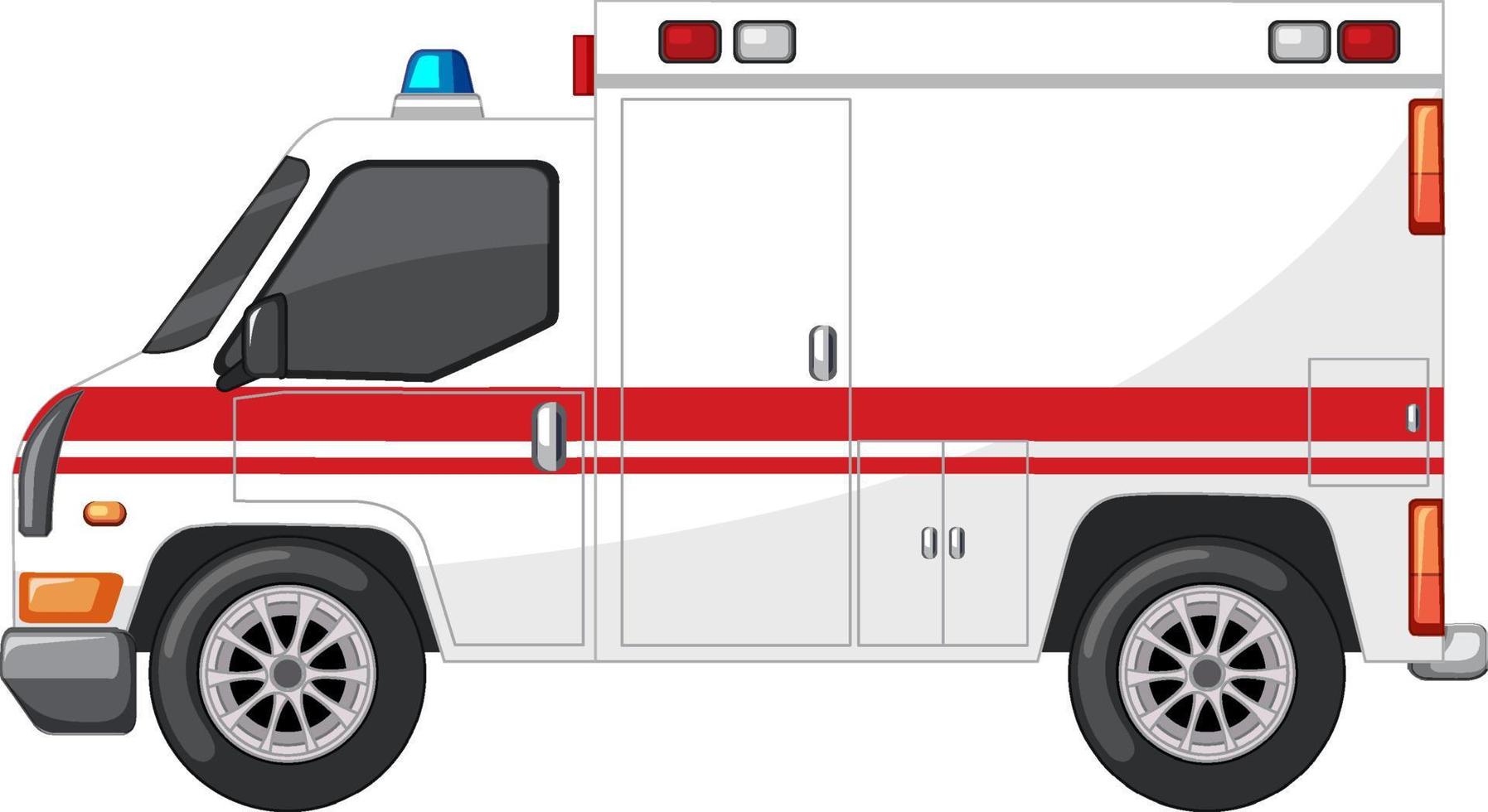 Emergency ambulance on white background vector