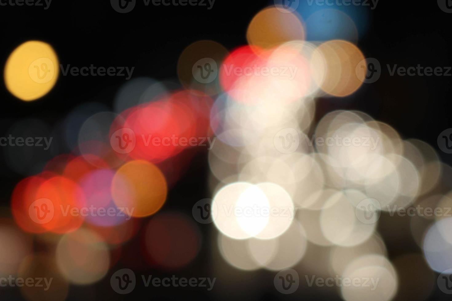 Night city street lights bokeh background ,Defocused background photo