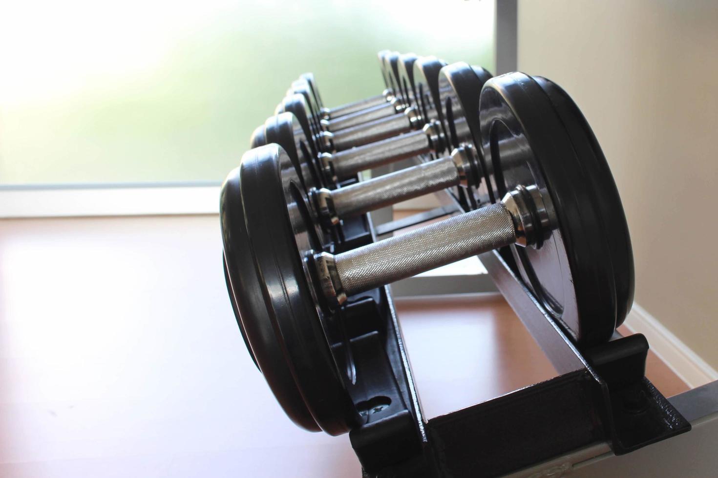Gym for fitness and health.And dumbbell exercises. photo