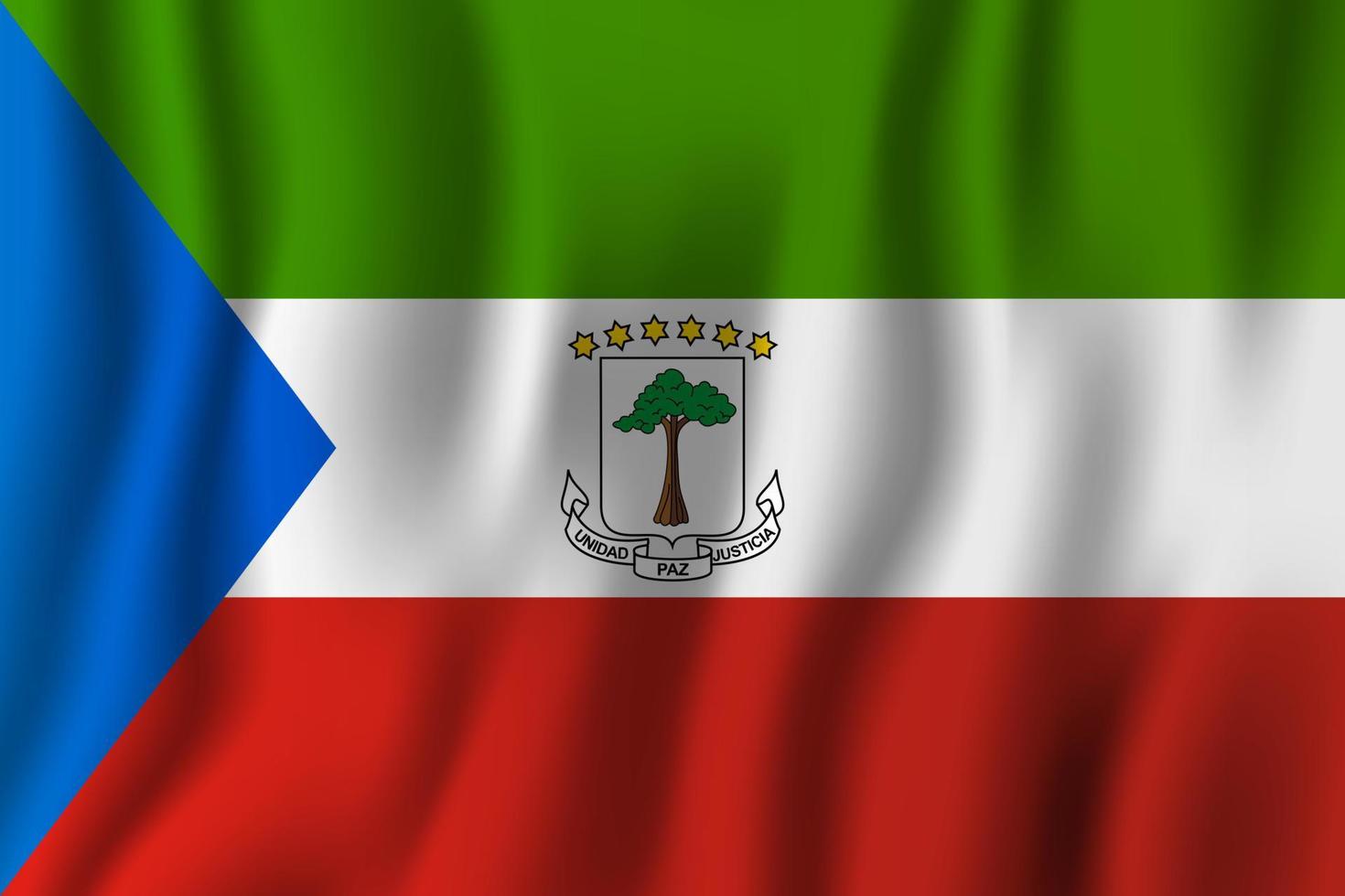 Equatorial Guinea realistic waving flag vector illustration. National country background symbol. Independence day