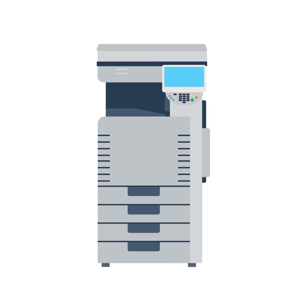 Printer machine photocopier copy office. Photocopy vector copier icon paper illustration print