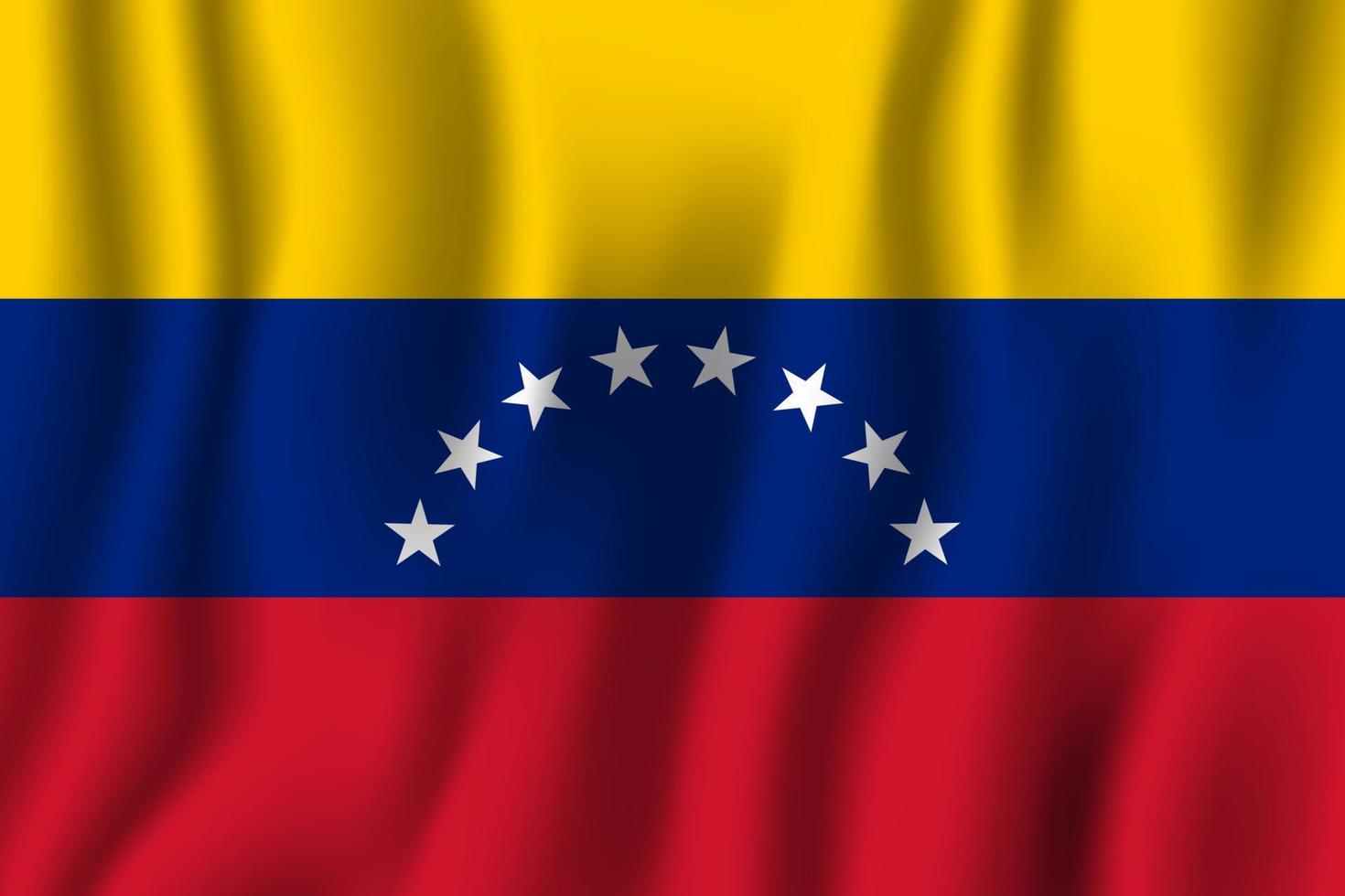 Venezuela realistic waving flag vector illustration. National country background symbol. Independence day