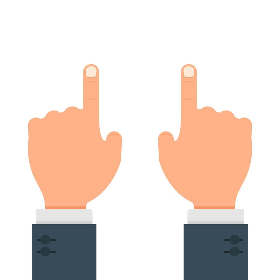 Human hands gesture vector flat illustration design isolated on white background