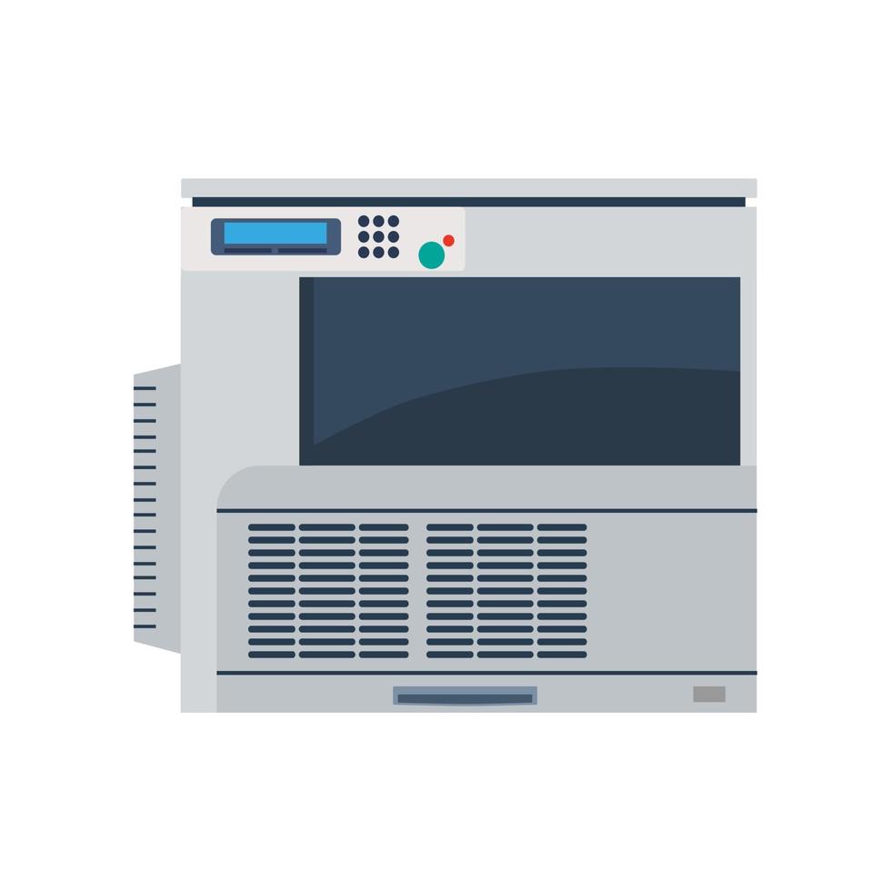 Printer machine office copy vector. Print business icon illustration photocopier paper. Copier isolated scanner vector