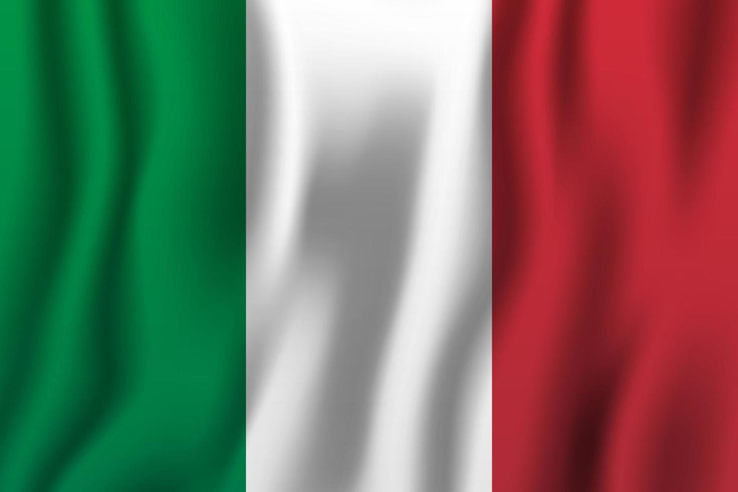 Italy realistic waving flag vector illustration. National country background symbol. Independence day