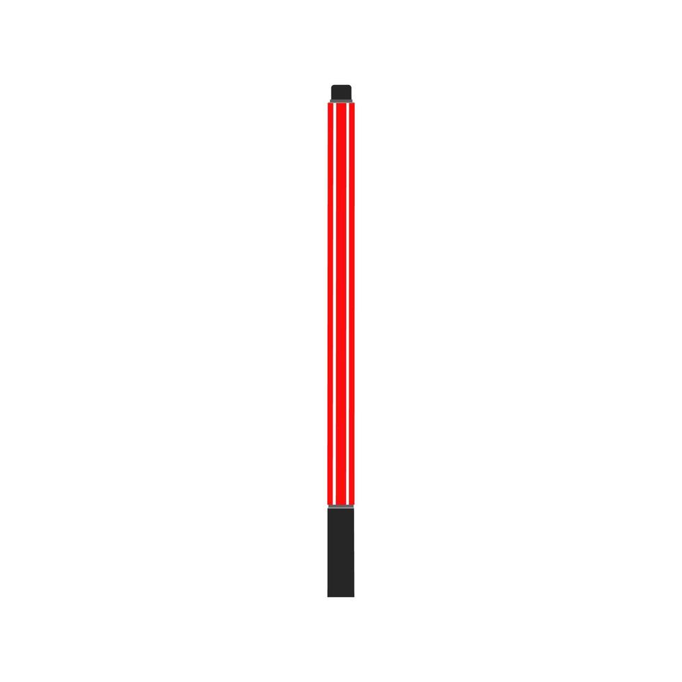 Red ballpoint pen vector flat illustration design isolated on white background