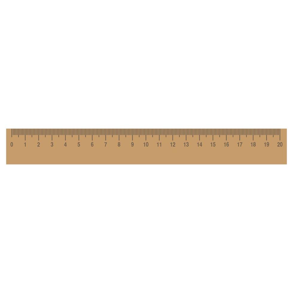 Ruler vector icon isolated measure illustration scale. School tool inch measurement centimeter