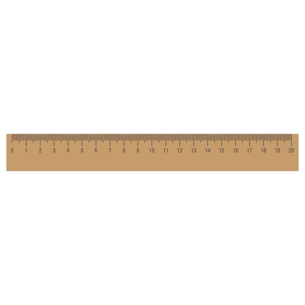 Ruler vector icon isolated measure illustration scale. School tool inch measurement centimeter