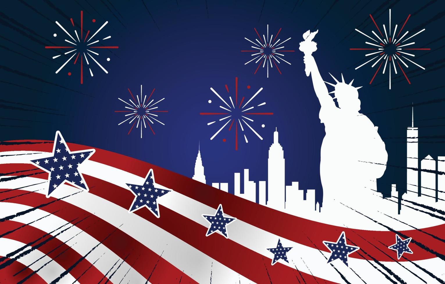 Background of America Independence Day vector