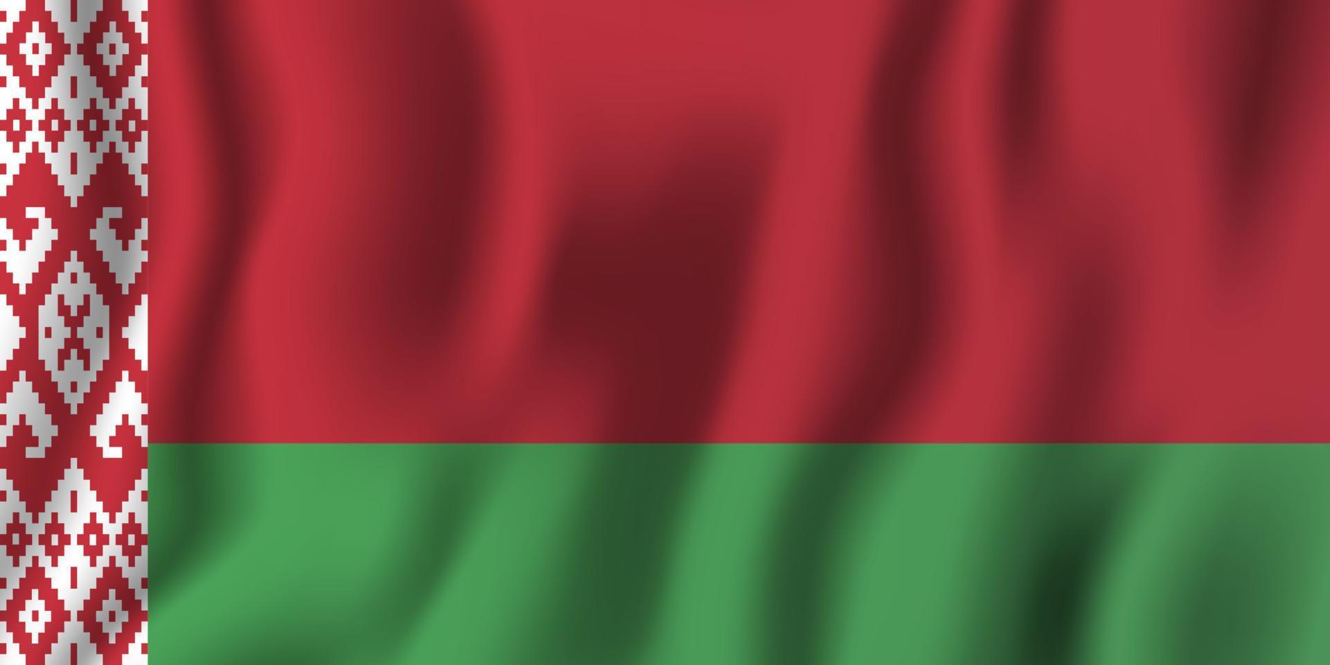 Belarus realistic waving flag vector illustration. National country background symbol. Independence day