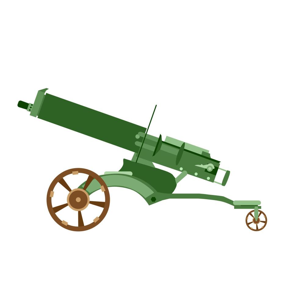 Cannon artillery gun vector war old army weapon military illustration ancient icon isolated battle