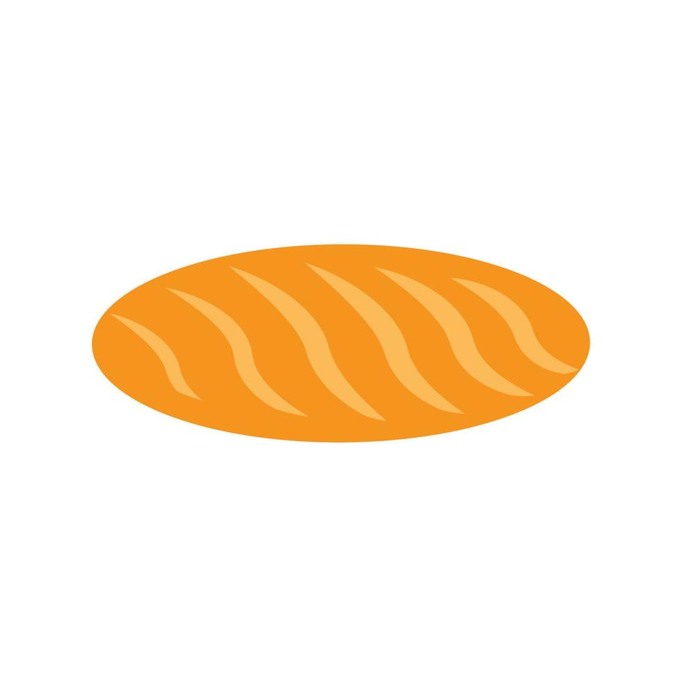 diseño de comida de pan de hogaza hornear sabroso. signo tradicional de bocadillo marrón orgánico. primer plano casero cocina vector producto aislado blanco. ilustración del concepto de cena icono de baguette de desayuno. logotipo del restaurante