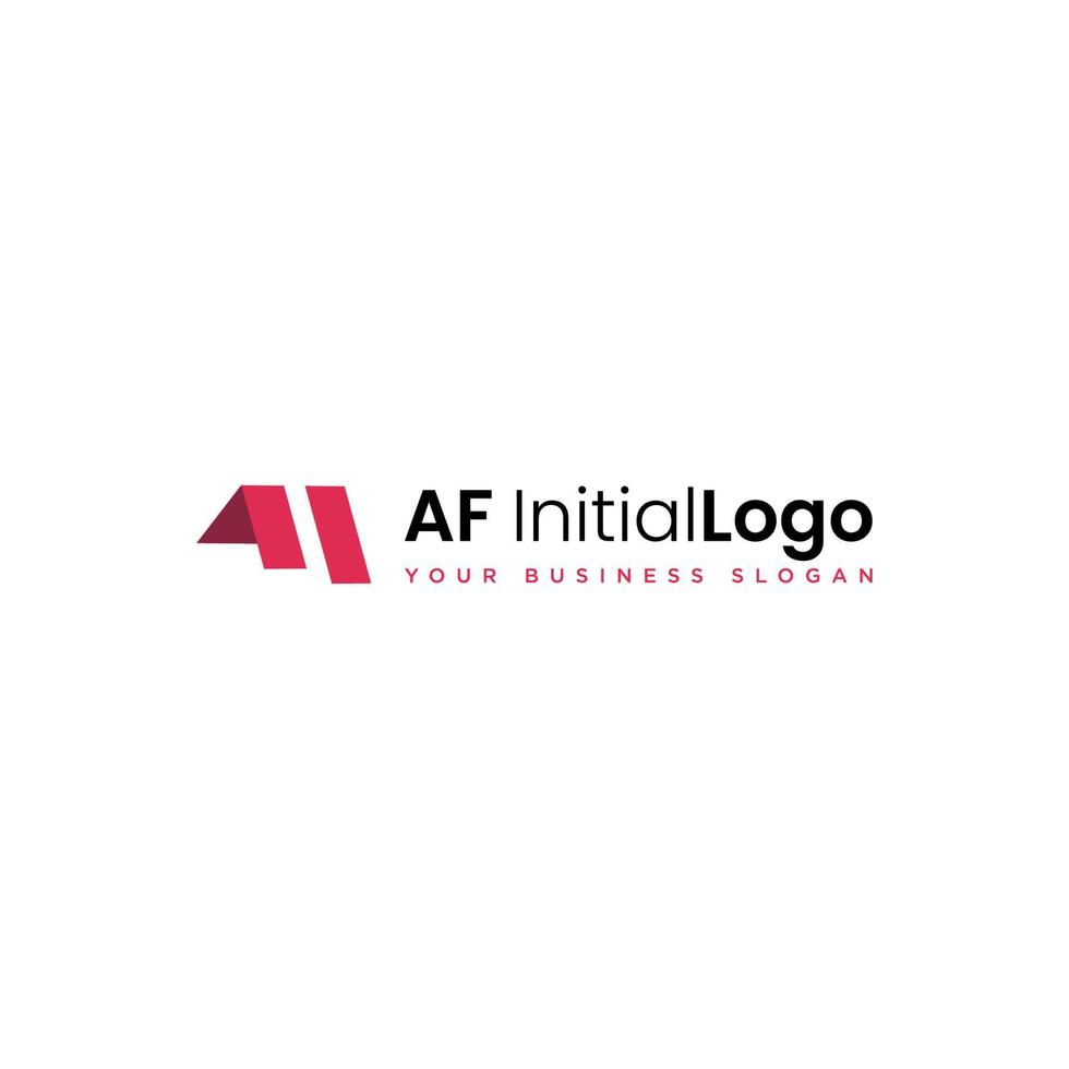 AF OR FA INITIAL LOGO DESIGN VECTOR