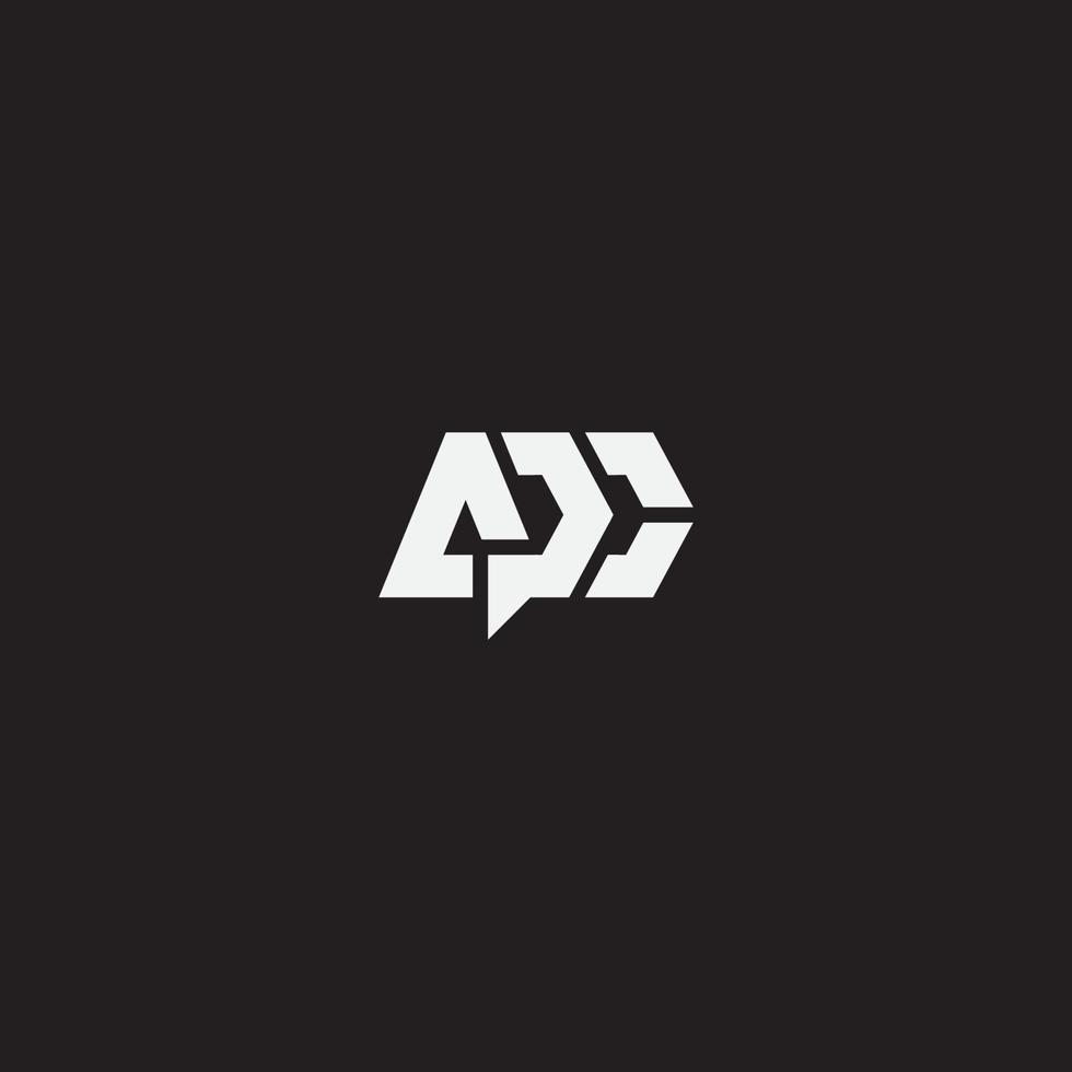 vector de diseño de logotipo inicial de apc