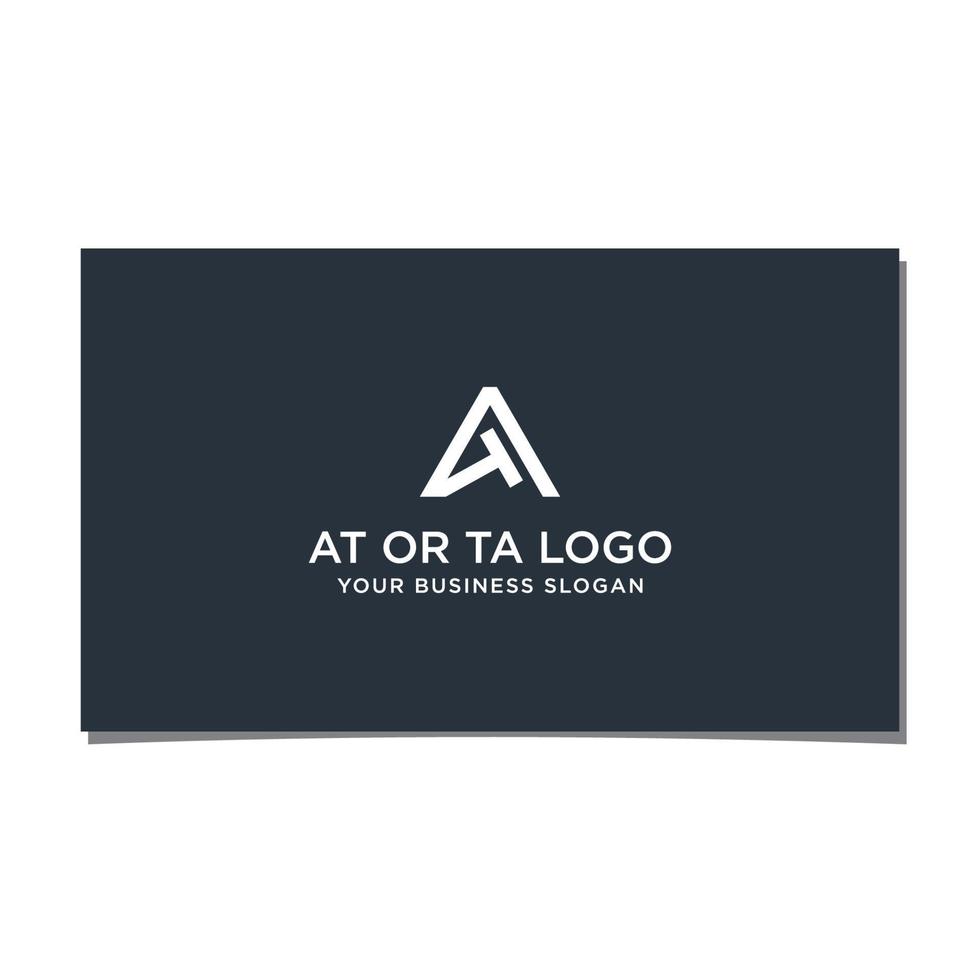 vector de diseño de logotipo 'at' o 'ta'