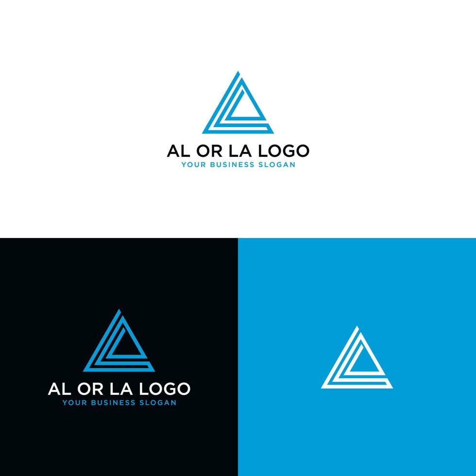 vector de diseño de logotipo la o al