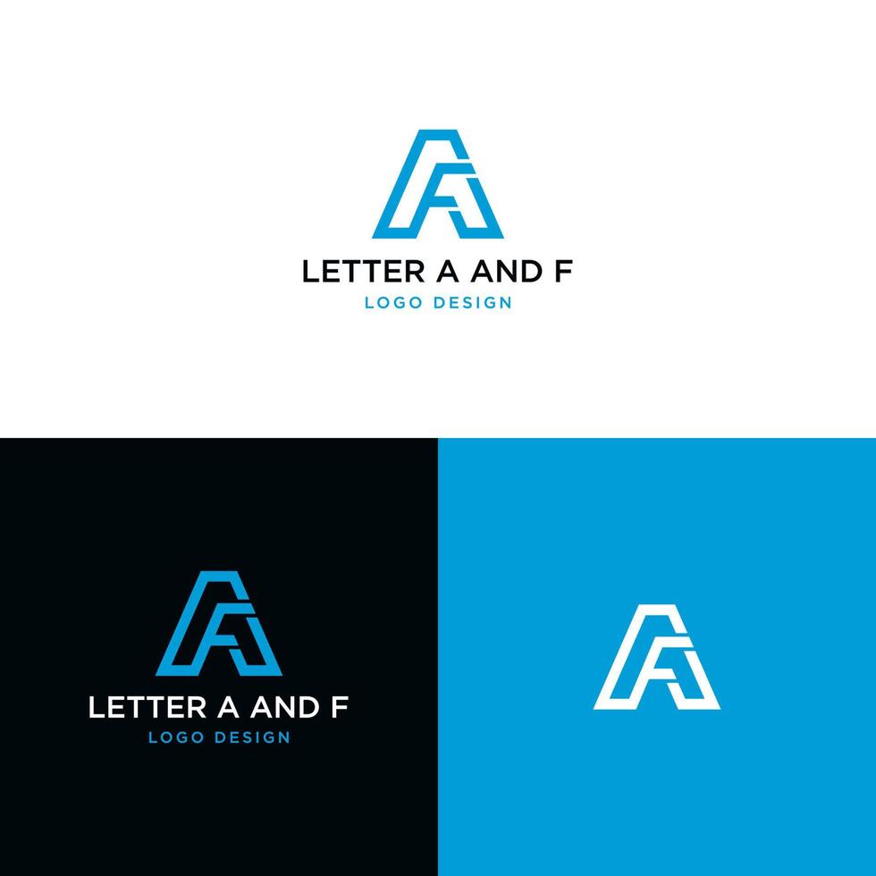 vector de diseño de logotipo inicial af