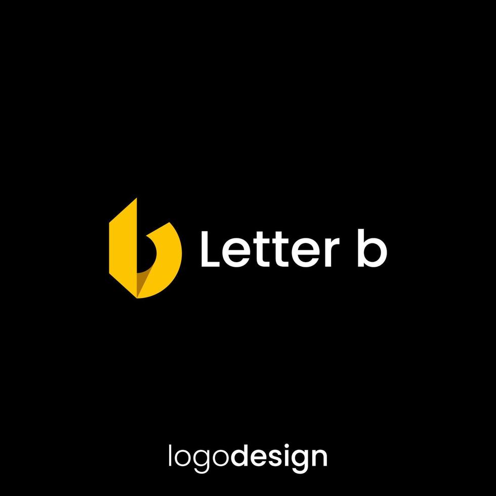 b initial logo design vector