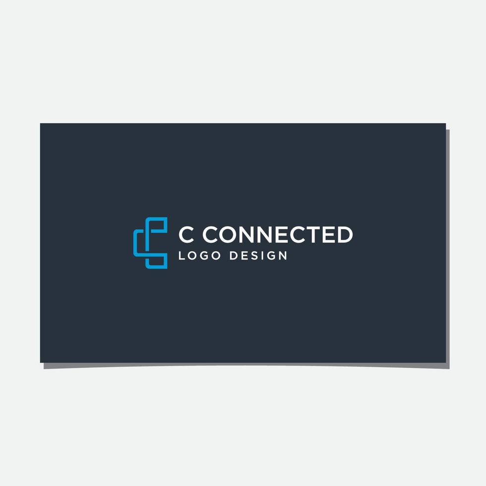 C CONNECTED LOGO DESIGN VECTOR