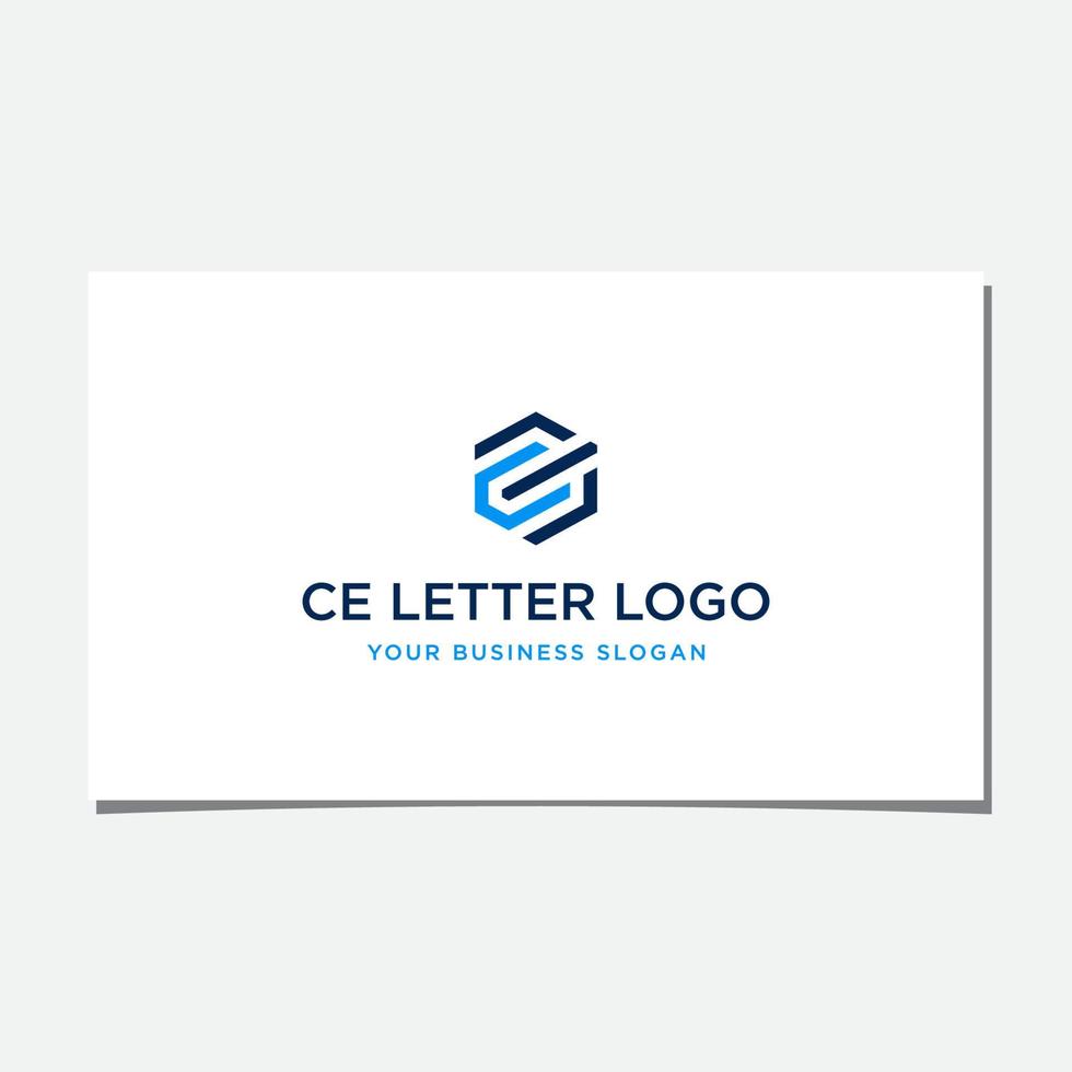 vector de diseño de logotipo de letra ce