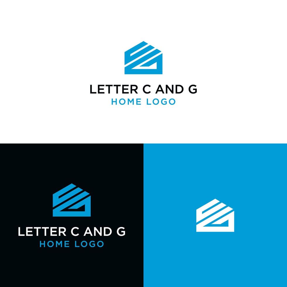 CG OR UG HOUSE LOGO DESIGN vector