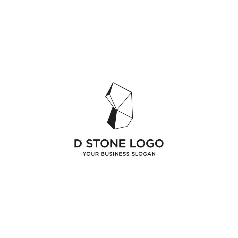 D STONE LOGO DESIGN VECTOR