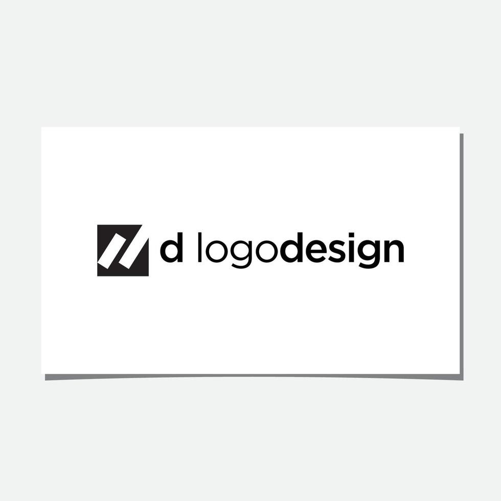 d initial logo design vector