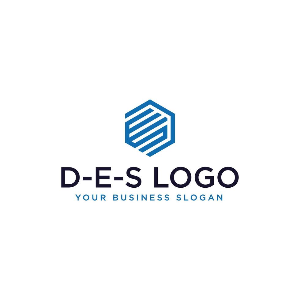 DES OR DSE INITIAL LOGO DESIGN VECTOR