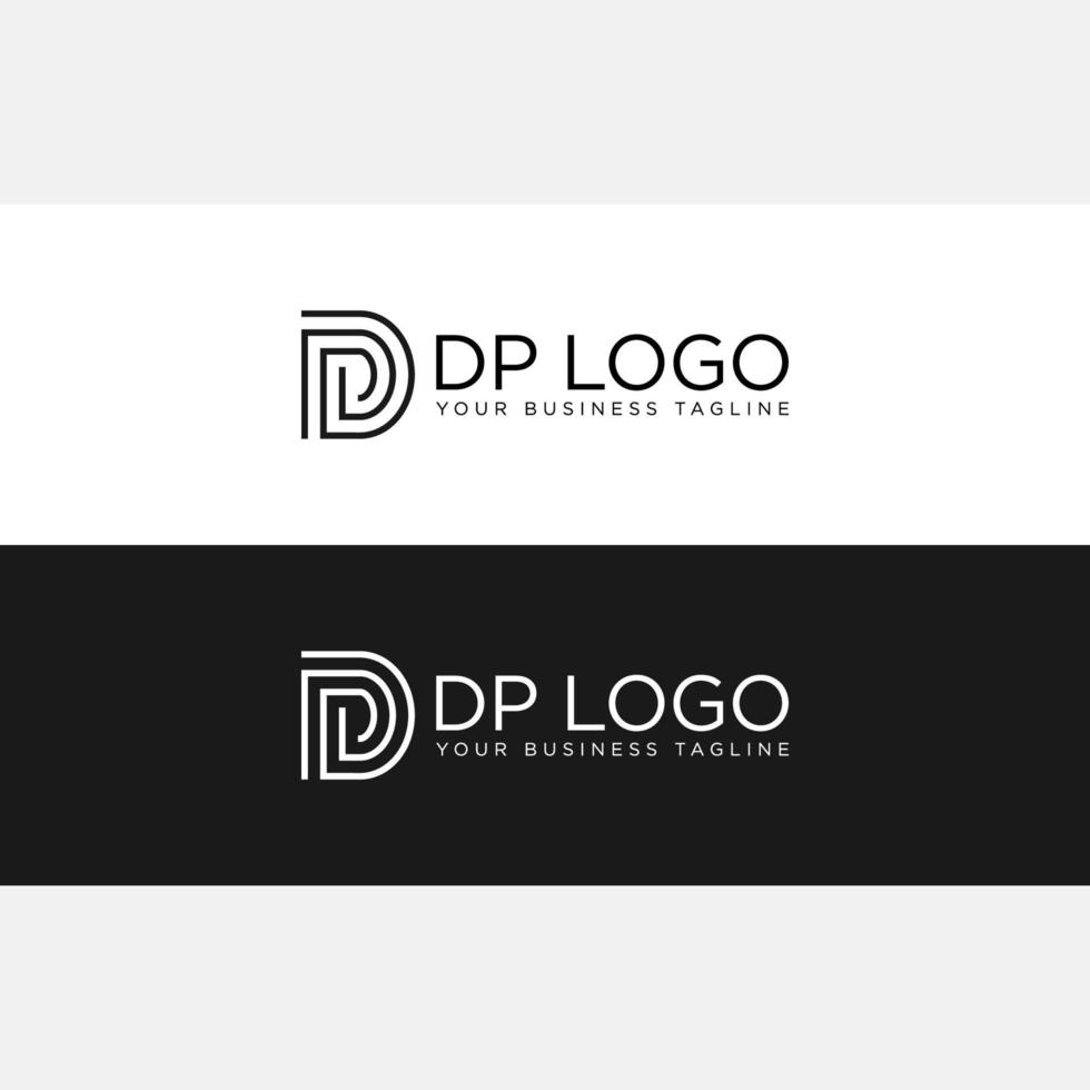 DP INITIAL LOGO DESIGN VECTOR